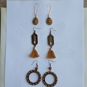 Set of 3  Ethnic Earrings.